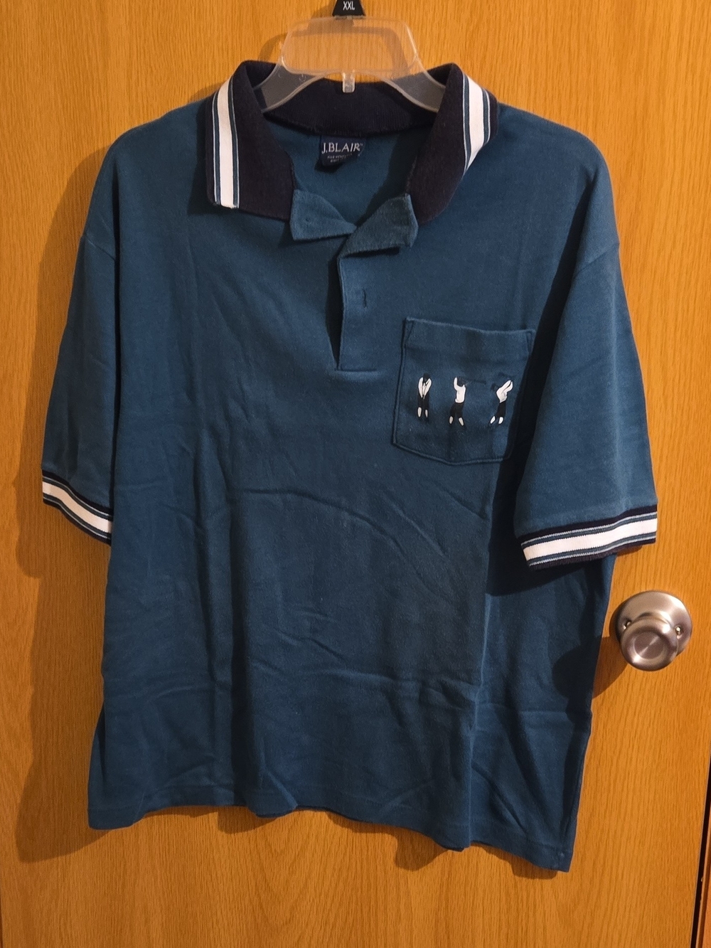 Blair Teal Polo Shirt with Pocket Embroidery - Men